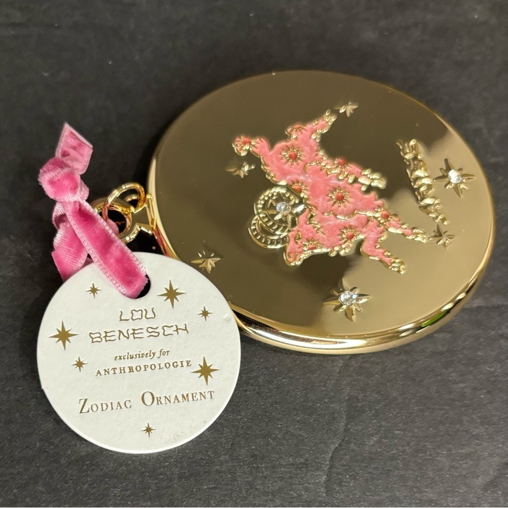 Anthropologie Lou Benesch Zodiac Ornament Gold Plated "Aries" NWT - Picture 8 of 10